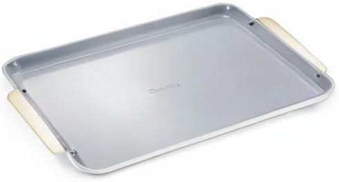 Caraway Non-Stick Ceramic Baking Sheet - Naturally Slick Ceramic Coating - Non-Toxic, PTFE & PFOA Free - Perfect for Baking, Roasting, and More - Large (18" x 13") - White