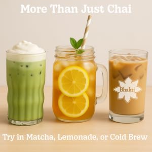 Bhakti Chai Tea Concentrate | Original, Organic Fresh Ginger, Black Tea, Sweetened, Spiced, Dairy-Free, Vegan (Pack of 6)