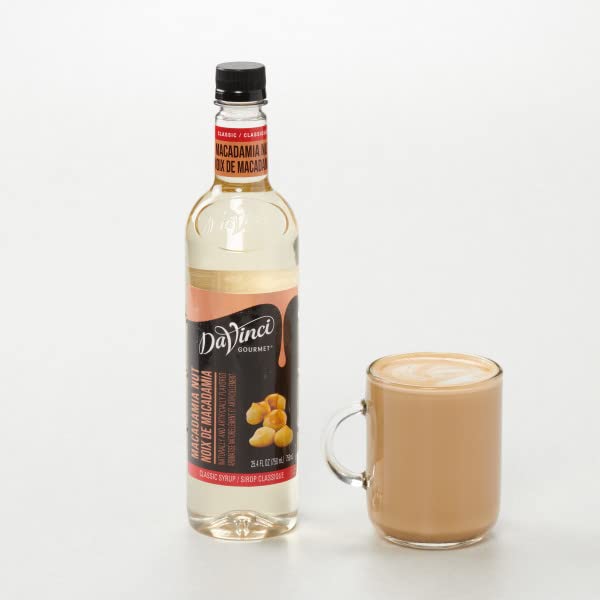 DaVinci Gourmet Classic Macadamia Nut Syrup, 25.4 Fluid Ounces (Pack of 4)