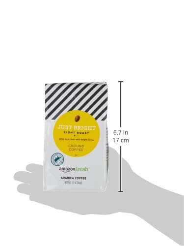 Amazon Fresh, Just Bright Ground Coffee, Light Roast, 12 Oz