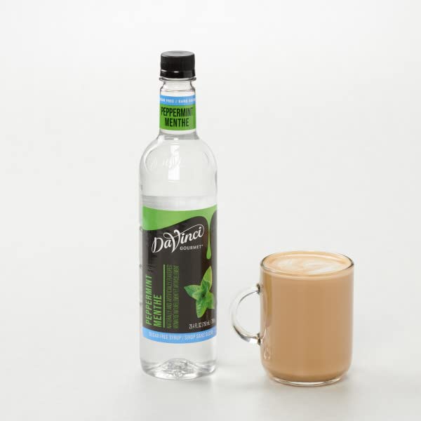 DaVinci Gourmet Sugar-Free Peppermint Syrup, 25.4 Fluid Ounces (Pack of 4)