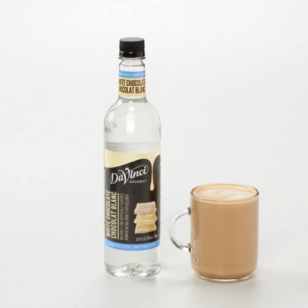DaVinci Gourmet Sugar-Free White Chocolate Syrup, 25.4 Fluid Ounces (Pack of 4)