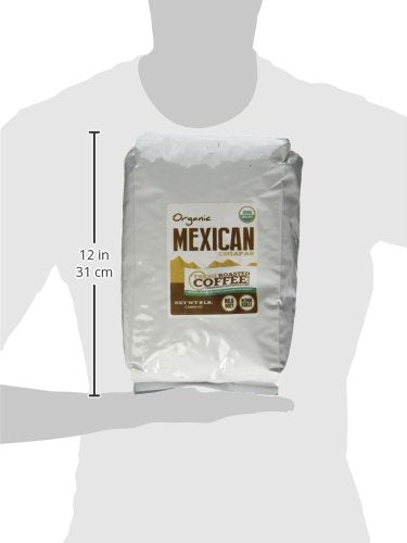Fresh Roasted Coffee, Organic Mexican | Mold & Myco 3rd Party Tested, USDA Organic, Kosher | Medium Roast 5 lb (80 oz) Whole Bean