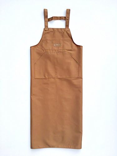 Artist apron/Long apron - Gold Brown