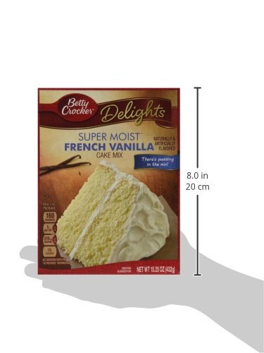 Betty Crocker Super Moist French Vanilla Cake Mix, 15.25 oz (Pack of 6)