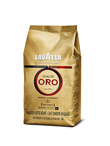 Lavazza Qualità Oro Whole Bean Coffee, Medium Roast, 100% Arabica, 2.2 lb Bag (Pack of 6)