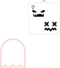 Halloween Ghost Faces Cookie Cutter and Stencil Set Bundle Kit PYO Cookies Paint Your Own Diy Bakery Fondant Sugar Happy Birthday Wedding Baby Candle Kids Painting Coloring Pages Comb (Ghost Faces)