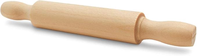 Wooden Mini Rolling Pin, 5 Inches Long, Pack of 6, Great for in The Kitchen, Play-doh, Crafting and Imaginative Play, by Woodpeckers