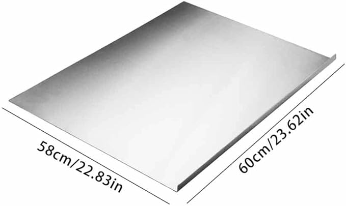 LandHope Large Cutting Board 304 Stainless Steel Cutting Board Metal Baking Mat Non Stick Thick Board Cutting Fruit Vegetable Meat Kneading Rolling Bread Pizza Biscuits Dough Sturdy Kitchen