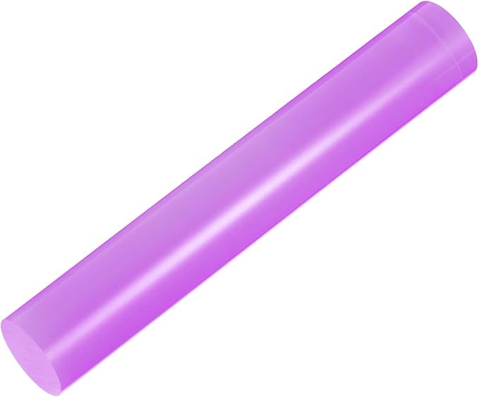 HARFINGTON Acrylic Clay Roller 6 Inch x 1 Inch Solid Non-Stick Plastic Round Tube Roller Polymer Clay Rod Fondant Rolling Pin for Shaping, Sculpting, Modeling DIY Crafts, Purple