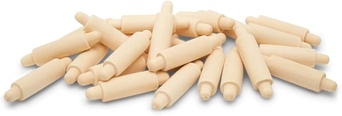 Wooden Mini Rolling Pin, 1-5/8 inches, Pack of 25, Perfect for Scrapbook Projects, Miniatures, Party Decor, and Crafts, by Woodpeckers