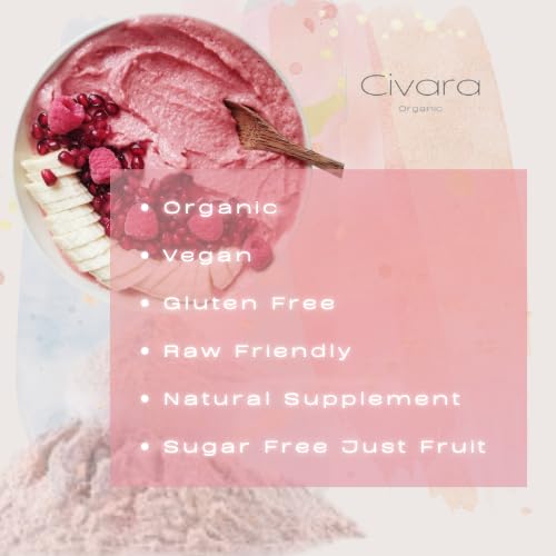Civara Organic Fruit Powder Trio – 3-Pack (6oz Each) | 100% Natural, No Sugar, No Additives | USDA Organic, Vegan, Gluten-Free | Perfect for Smoothies, Drinks & Baking – Choose Your Flavors (3. Raspberry + Blackberry + Blueberry)