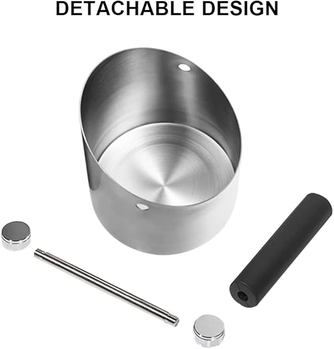 Espresso Knock Box, Large Capacity & Non-Slip Base Coffee Knock Box, Barista Tools, Espresso Machine Accessories (White)
