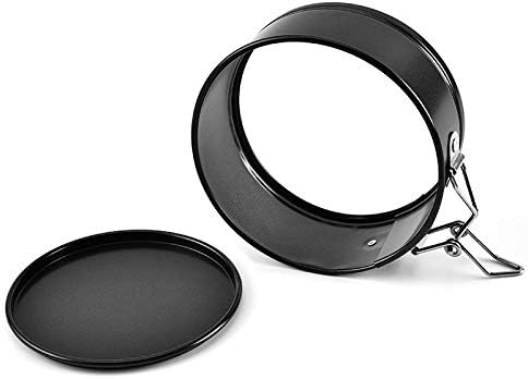 Tellshun 4 Pack Small Springform Cheesecakes Pan Tins Set 4 Inch Mini Baking Mold 4 Pieces Round Leakproof Nonstick Removable Bottom Bakeware for Pie Pizzas and Quiches Includes 50Pcs Parchment Paper