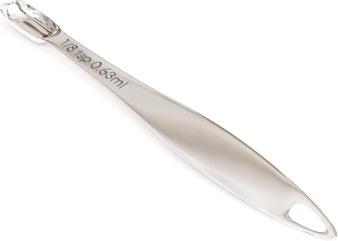 1PCS 1/8Teaspoon (0.63ml) Single Measuring Spoon, Individual Stainless Steel Long Handle Measure Tablespoon Only