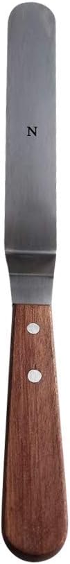 Professional Cake Decorating Tools - Stainless Steel 6.5" Offset Cake Spatula - Icing Spatulas with Wood Handle (6.5 inch)