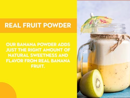 Ancient Roots Banana Powder - 100% Pure & Natural, Non-GMO, Gluten-Free, No Sugar Added, 10.5 ounces (75 servings)