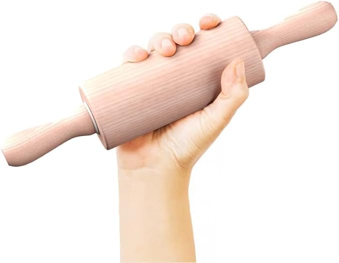9-Inch Wooden Rolling Pin for Baking, Pastry, Fondant, and Children's Baking