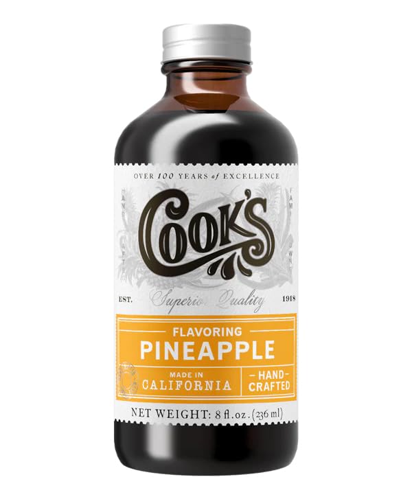 Cook's, Pineapple Flavoring for Baking, Candies, Cakes, Smoothies, Beverages, 8 oz