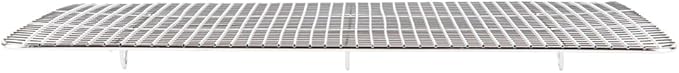 Restaurantware Met Lux 11.8 x 16.9 Inch Wire Baking Rack 1 Heavy-Duty Oven Wire Rack - Fits Half Size Sheet Pan Dishwashable Stainless Steel Cooling Rack Elevated Feet Oven-Ready Up To 575F