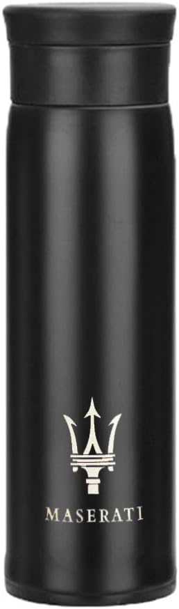 18oz Car Logo Travel Mugs & Tumblers Vacuum Insulated Stainless Steel Thermal Bottle Fashion Sport Thermal Cup for Hot or Cold Drink Coffee Or Tea (fit maserati)