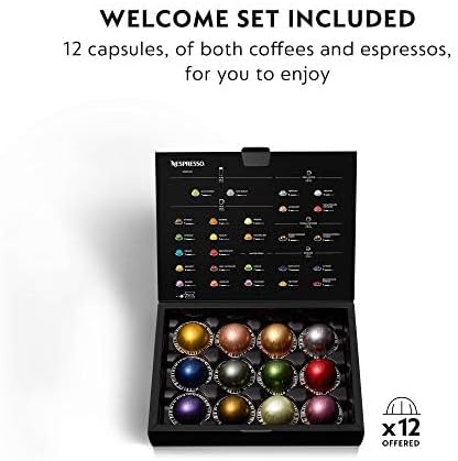 Nespresso Vertuo Next Deluxe Coffee and Espresso Machine by De'Longhi, Chrome