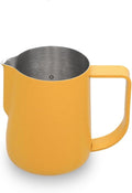 watchget Milk Frothing Pitcher 250ml/8oz Stainless Steel Espresso Steaming Jug with Matte Yellow Coating, Latte Art Coffee Frother Cup