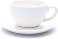 Great Cup Shape for Latte Art Cappuccino Barista Cup Saucer New Bone China for Coffee Shop (Matte White, 10.5 oz)