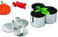 Newline NY Stainless Steel Dessert Rings 4 Pcs Plum Blossom Shape Molded Starters Appetizers Salads, Pastries Mousse Molding Layering Cutter