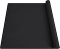 2MM Extra Thick Silicone Mats for Kitchen Counter, 23.6" x15.7" Non-Slip Waterproof Large Countertop Protector Mat, Heat Resistant Mat, Washable Silicone Craft Mat, Placemat, Baking Mat, Black