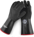 Freedom BBQ Gloves 932°F Heat Rated Magnetic EZ On Off Safety Clips Waterproof for Grills Smokers Fryers Ovens (18")