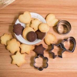 Mini Metal Cookie Cutters Set - 24 Pcs Clay Cutters/Mini Fruit Vegetable Cutters/Star Heart Round Flower Square Mini Cutters - Cookie Cutters for Kids Lunch/Mini Geometric Shapes Cookie Cutters