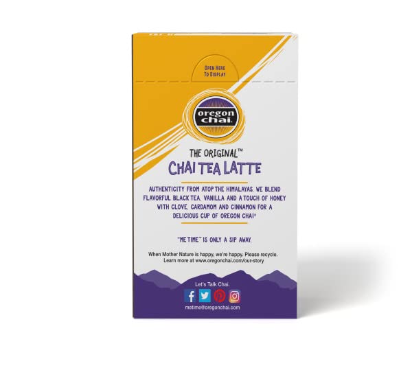 Oregon Chai Original Dry Chai Latte Mix, 8 Count (Pack of 6)