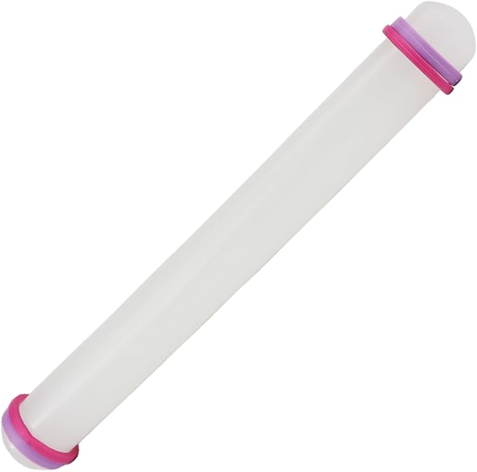 Fondant Rolling Pin 9 Inch Non-Stick Dough Pastry Roller Adjustable Kitchen Utensils for Fondant, Pie Crust, Cookie, Pastry