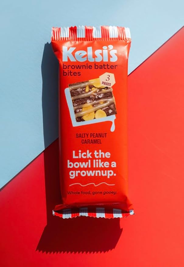 Kelsi's Brownie Batter Bites 8 x 1.5oz Dairy Free/Gluten Free Dessert/Soy Free Chocolate/Paleo Candy (Salty Peanut Caramel)