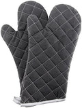 ARCLIBER Oven Mitts Heat Fire Resistant Oven Mitts 425 ° F, Quilted Terry Cloth Cotton Soft Lining Oven Gloves, Extra Long Kitchen Mittens for Cooking Baking