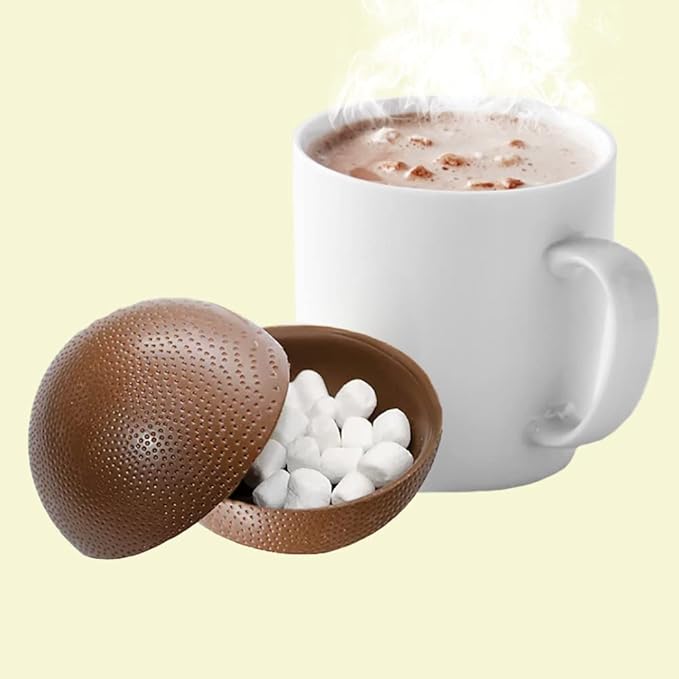 Fruidles Christmas Hot Chocolate Bombs, Chocolaty Hallow Filled with Mini Marshmallows Birthday, Cocoa Bombs (Single)