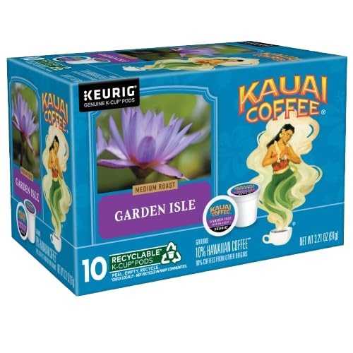 Kauai Coffee K-Cup Pods for Keurig Brewers – Arabica Coffee, 10% Hawaiian – Mild, Medium and Dark Roast, Rich, Smooth, No Bitterness – Three Flavors, 4 Packs of 10 Single Serve K-Cups