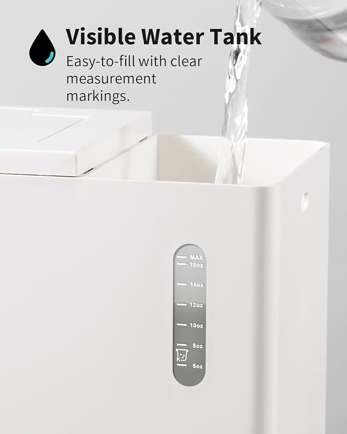 Hot & Iced Coffee Maker for K-Cups & Ground Coffee, Single-Serve Brewer with Bold Setting, Reusable Filter, Travel Mug Friendly, Compact & Quick Brew, White