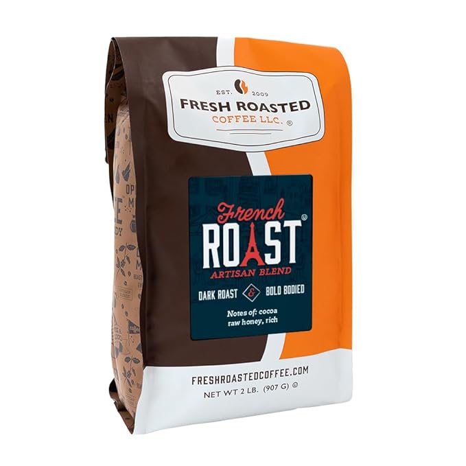 Fresh Roasted Coffee, French Roast, 2 lb (32 oz), Dark, Kosher, Ground