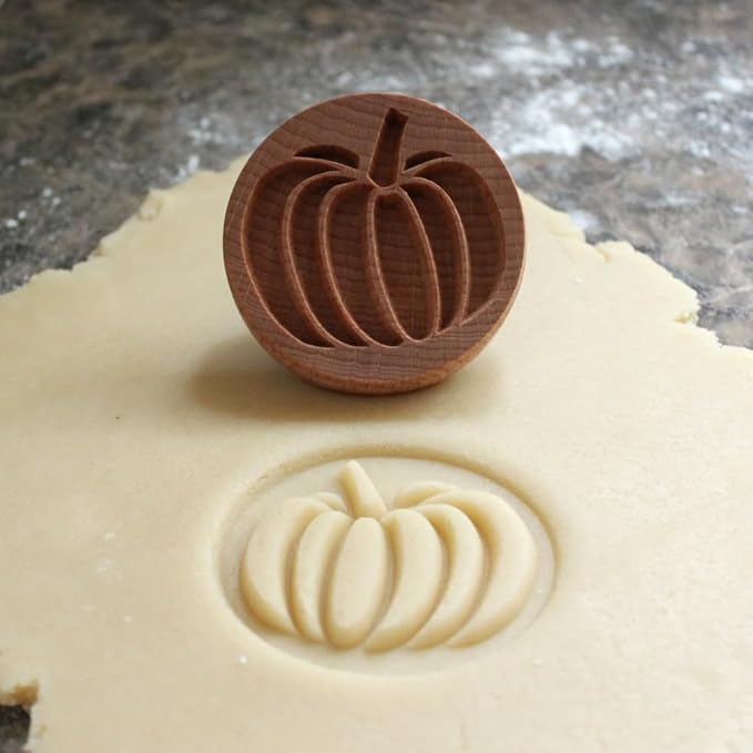 Wood Cookie Stamp, 2.5 Inch (Pumpkin CS-071)