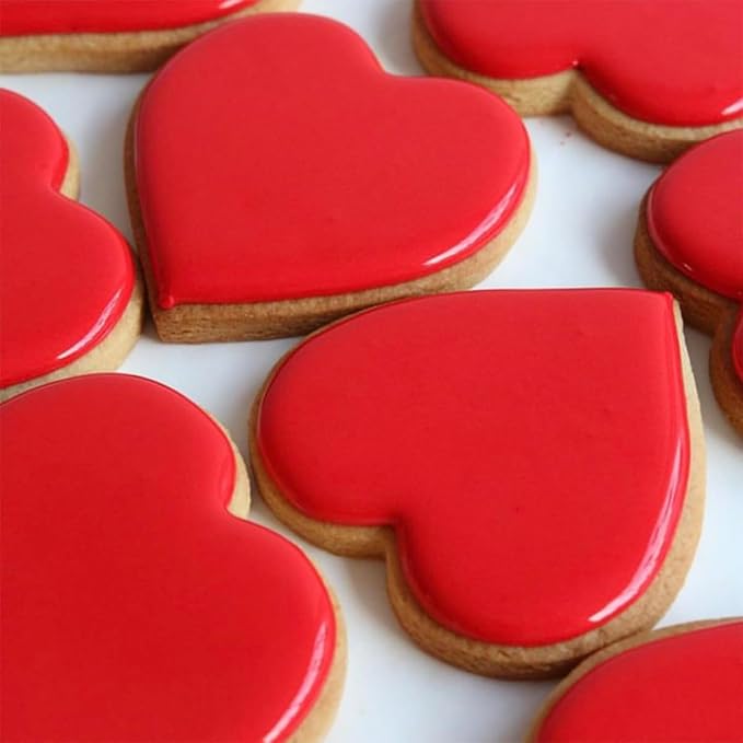 Heart Cookie Cutters Set 6Pcs, Stainless Steel Sturdy Metal Fondant Cookie Cutters Biscuit Mold Kitchen Accessories Tool, Valentine's Day Holiday Birthday Family Party