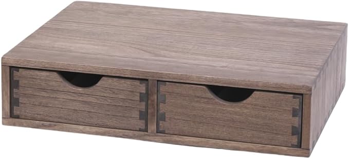 Coffee Pods Storage Drawer Holder for Capsules - Multi Functional Desk Organizer Drawers For K-Cup Coffee Maker Brew - Kitchen Mini Wooden Box Chest Sideboard Counter Organization CF1D2C Dark