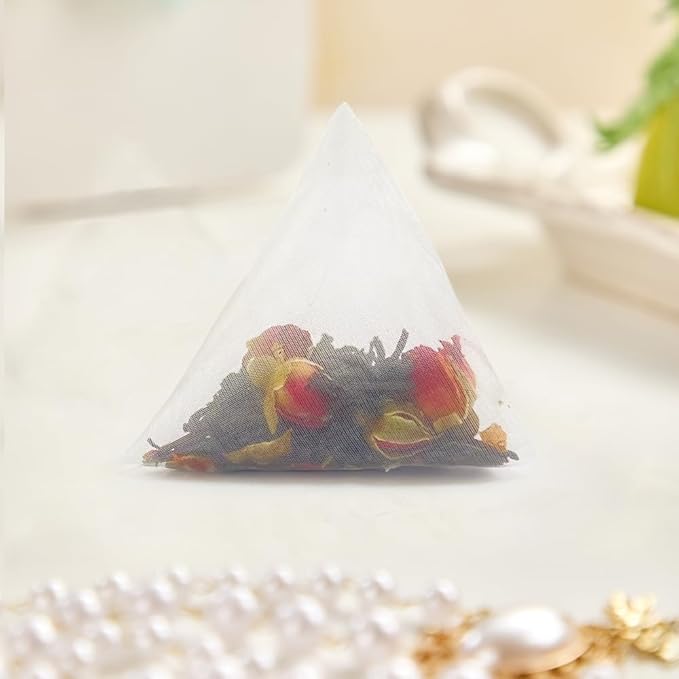 XIEJINJI Rose Black Tea - 40 Tea Bags, Natural Dried Rose and Black Tea Blend, AROMATIC & SMOOTH, Eco-Conscious Tea Bags, Enjoy Hot or Iced