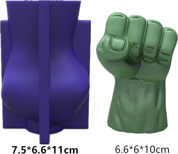 Large 3D 4 Inch Fist Mold Fist Shape Resin Mold Silicone Mold 3D Fist Candle Mold Candle Making Molds Soap Making Molds Resin Mold 3D Candle Mold Silicone Mold for Resin Candle Mold