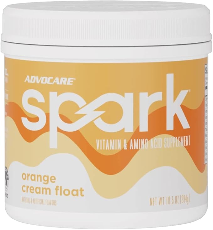 AdvoCare Spark - Energy Drink Mix - Vitamin & Amino Acid Supplement - Supports Energy & Focus - Portable Immune Support - Sugar-Free - Orange Cream Float (10.5 oz)