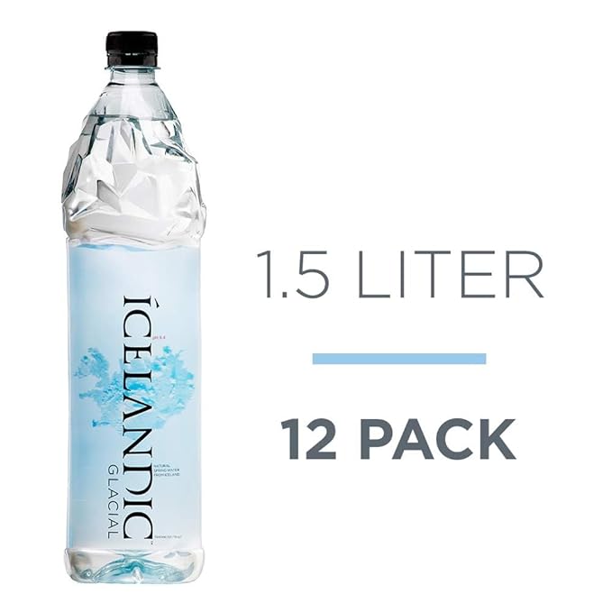 Icelandic Glacial Natural Spring Alkaline Water, 50.7 Fl Oz (Pack of 12)