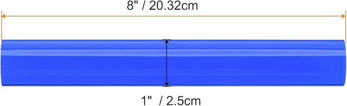HARFINGTON Acrylic Clay Roller 8 Inch x 1 Inch Solid Non-Stick Plastic Round Tube Roller Polymer Clay Rod Fondant Rolling Pin for Shaping, Sculpting, Modeling DIY Crafts, Blue