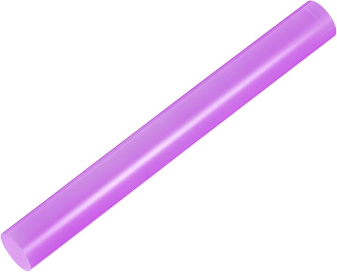 HARFINGTON Acrylic Clay Roller 9 Inch x 1 Inch Solid Non-Stick Plastic Round Tube Roller Polymer Clay Rod Fondant Rolling Pin for Shaping, Sculpting, Modeling DIY Crafts, Purple