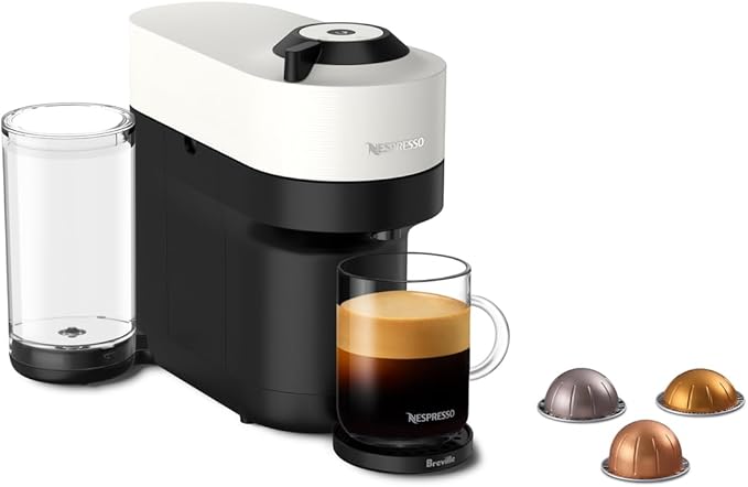 Nespresso Vertuo Pop+ Coffee and Espresso Maker by Breville, Coconut White